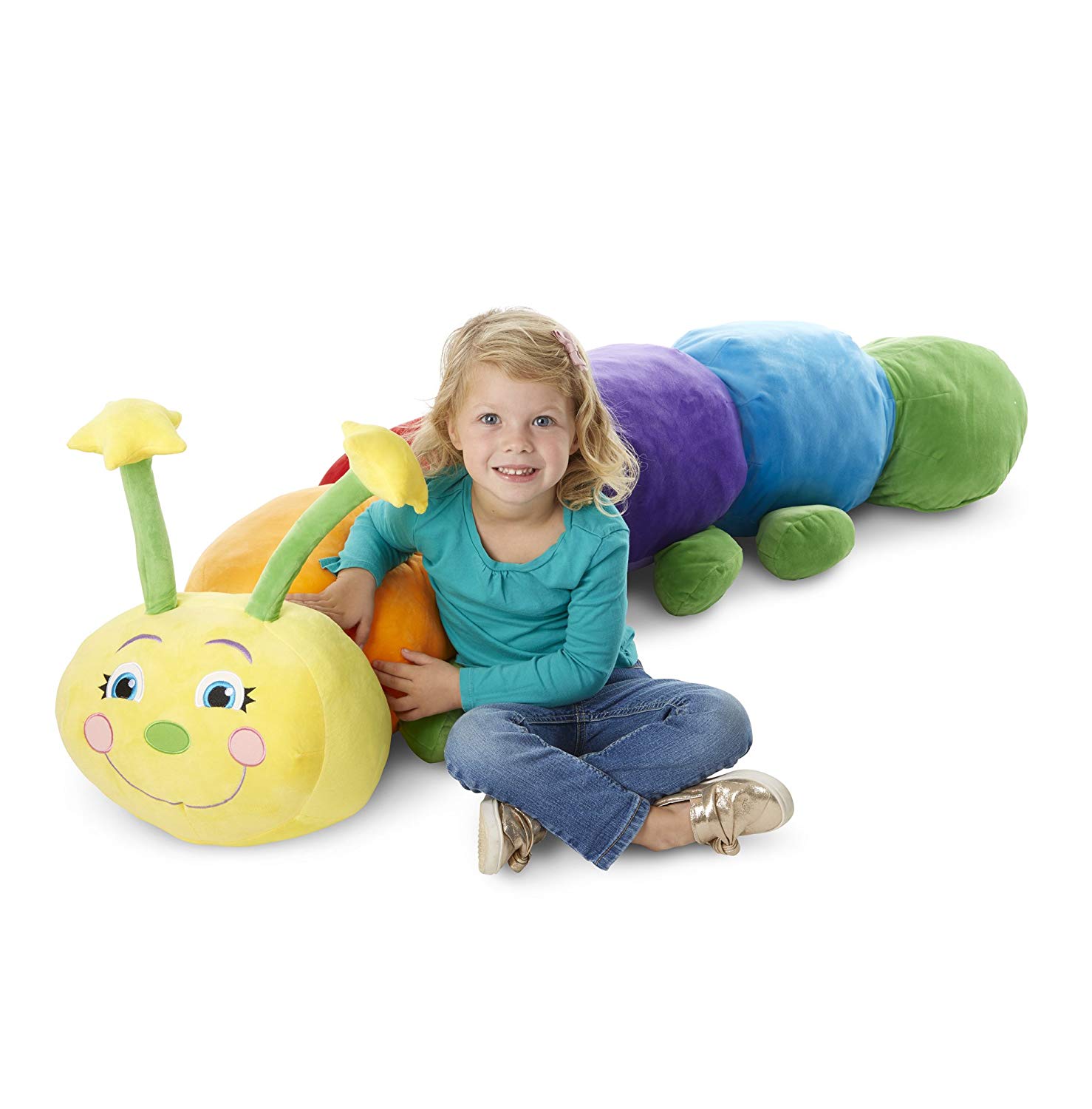 Мягкая игрушка – Гусеница, длина 144 см.  
